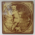 Antique Mintons 6 inch tile, Aesop's Fables, Thomas Allen design, c1872