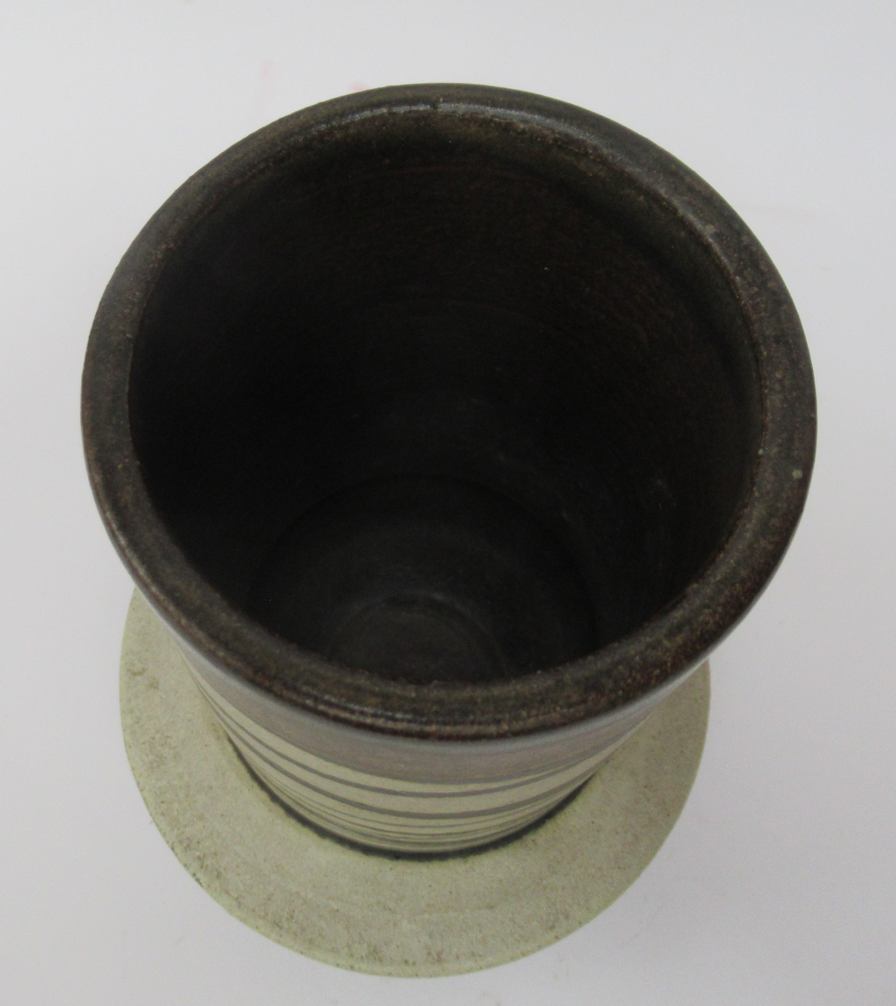 Alan Beastow studio pottery mid century retro design stoneware vase, 1969