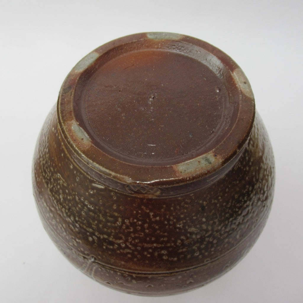 Alex McErlain, British studio pottery salt glazed stoneware bottle vase, c1995