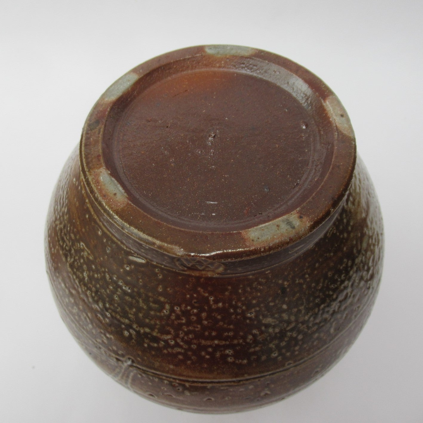 Alex McErlain, British studio pottery salt glazed stoneware bottle vase, c1995