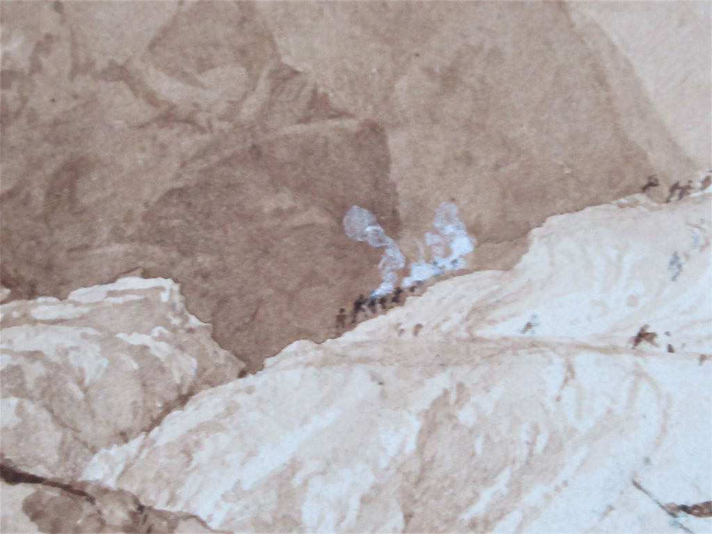 Thomas Allom original watercolour painting c1836, Glencoe, framed as a pair with the print
