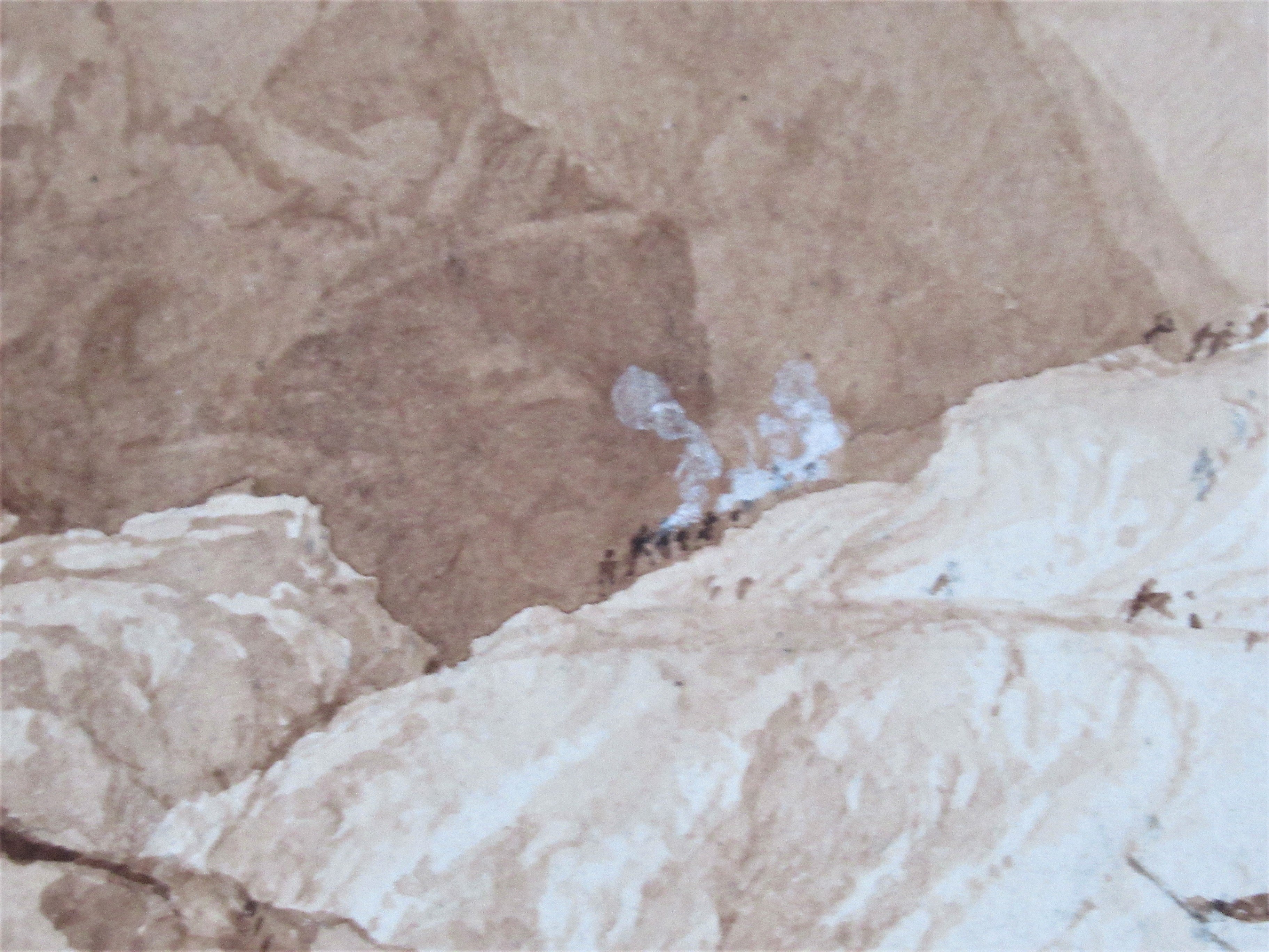 Thomas Allom original watercolour painting c1836, Glencoe, framed as a pair with the print