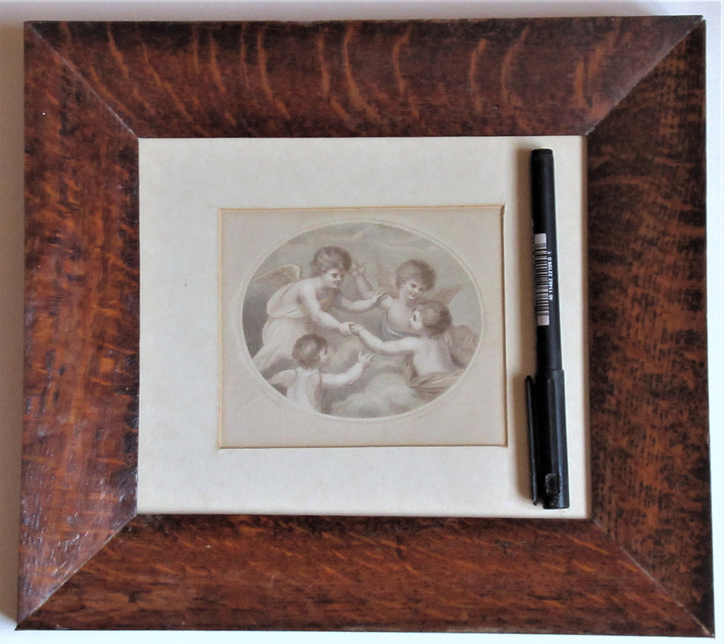Francesco Bartolozzi original 1791 colour print after John Howes, period frame