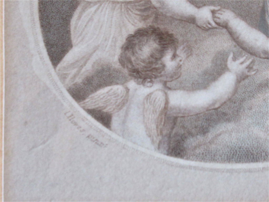 Francesco Bartolozzi original 1791 colour print after John Howes, period frame
