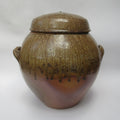 Svend Bayer, British studio pottery stoneware wood fired large storage jar c1990