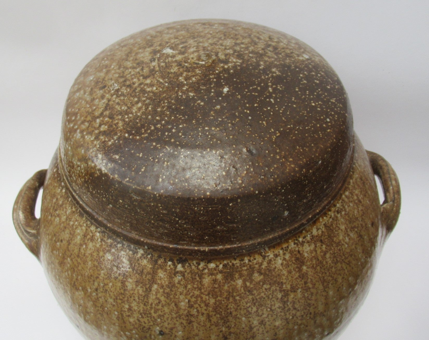 Svend Bayer, British studio pottery stoneware wood fired large storage jar c1990