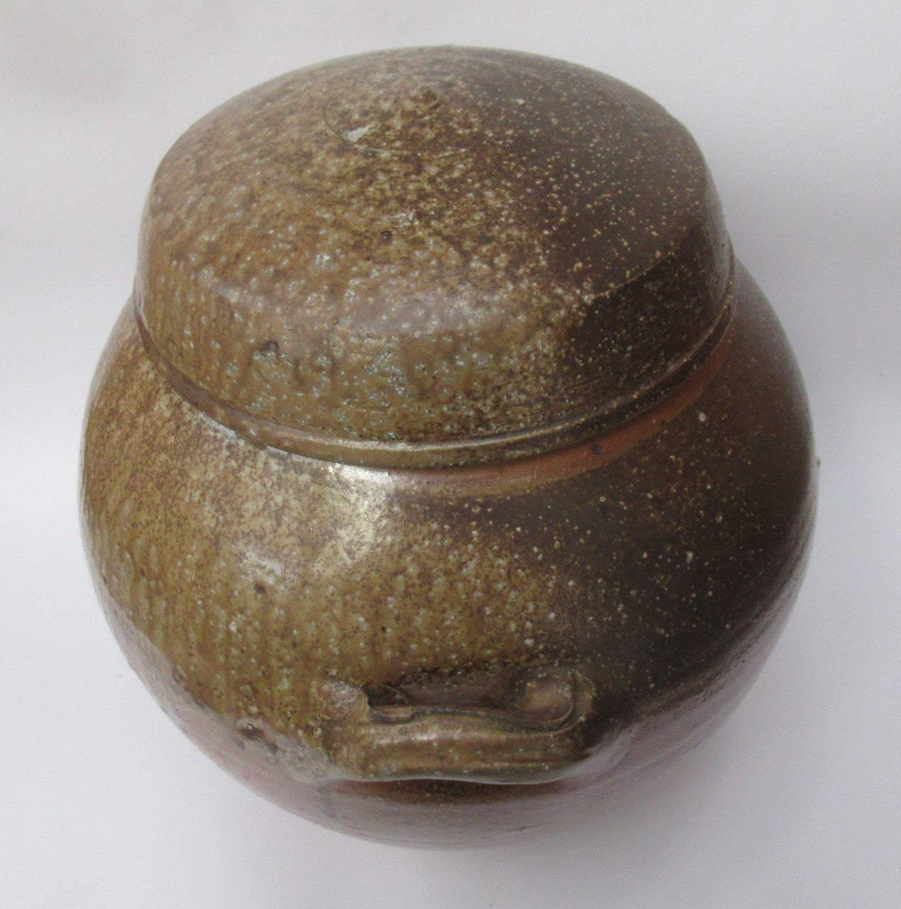 Svend Bayer, British studio pottery stoneware wood fired large storage jar c1990