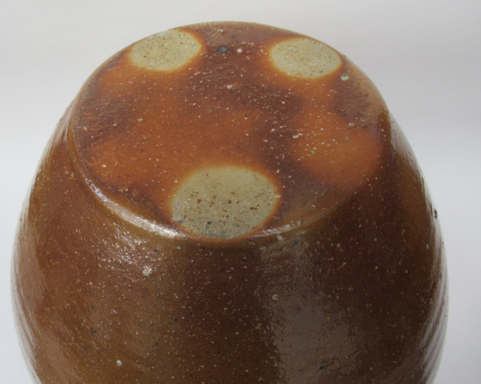 Svend Bayer, British studio pottery stoneware wood fired large storage jar c1990