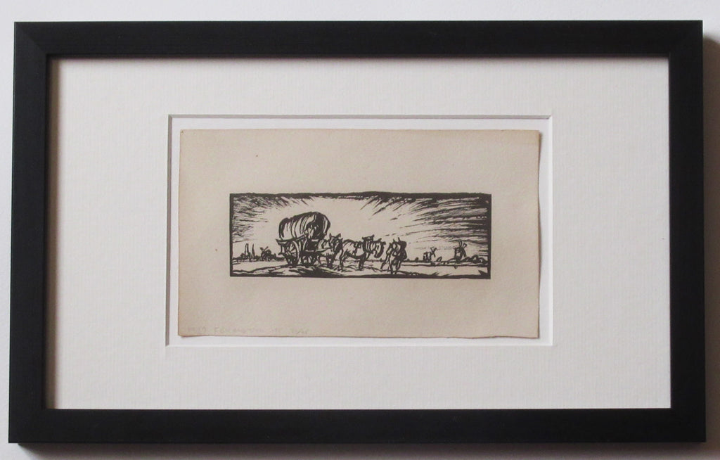Frank Brangwyn, woodcut print from Les Campagnes Hallucinées, 1927, one of 25