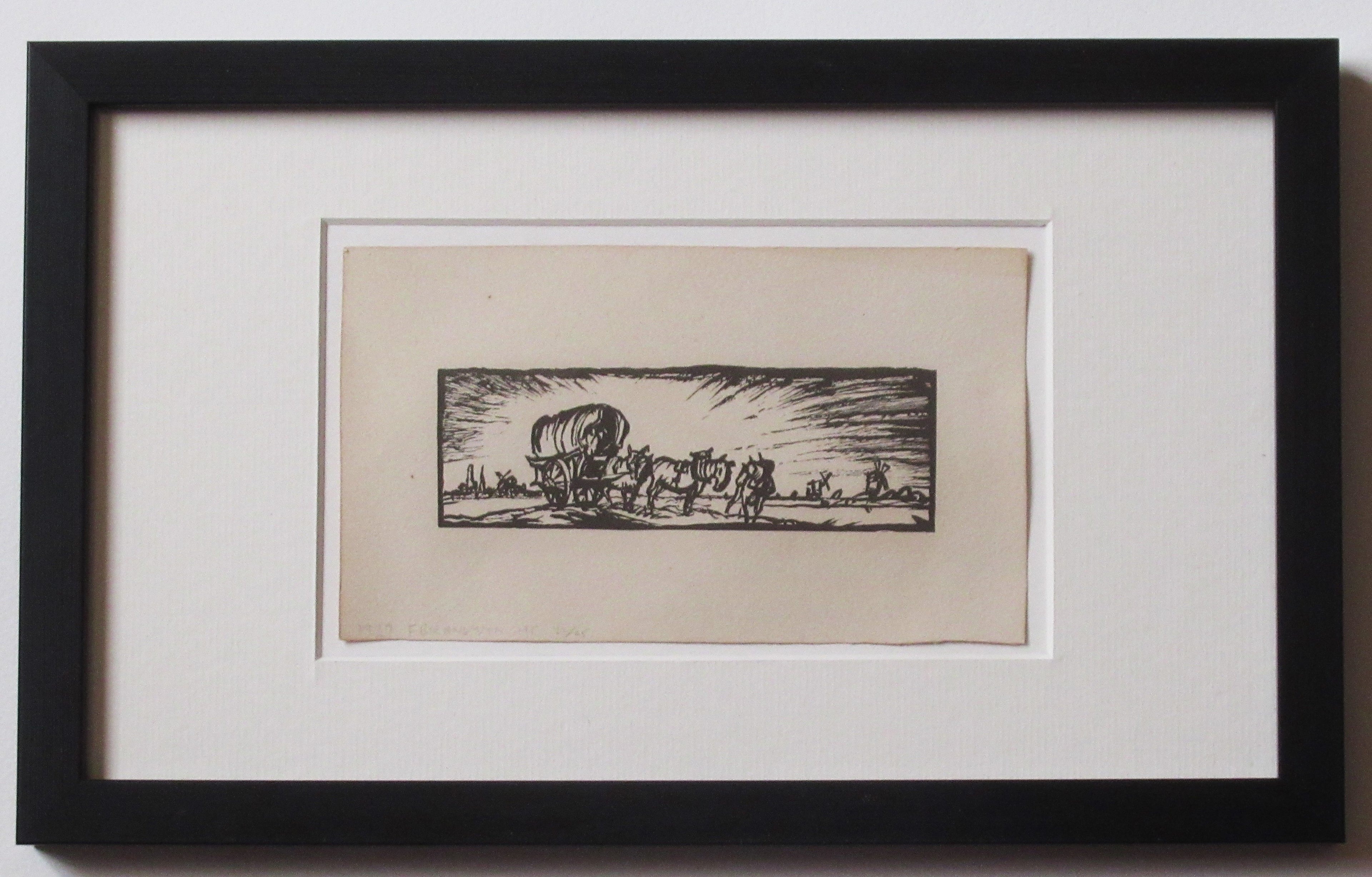 Frank Brangwyn, woodcut print from Les Campagnes Hallucinées, 1927, one of 25