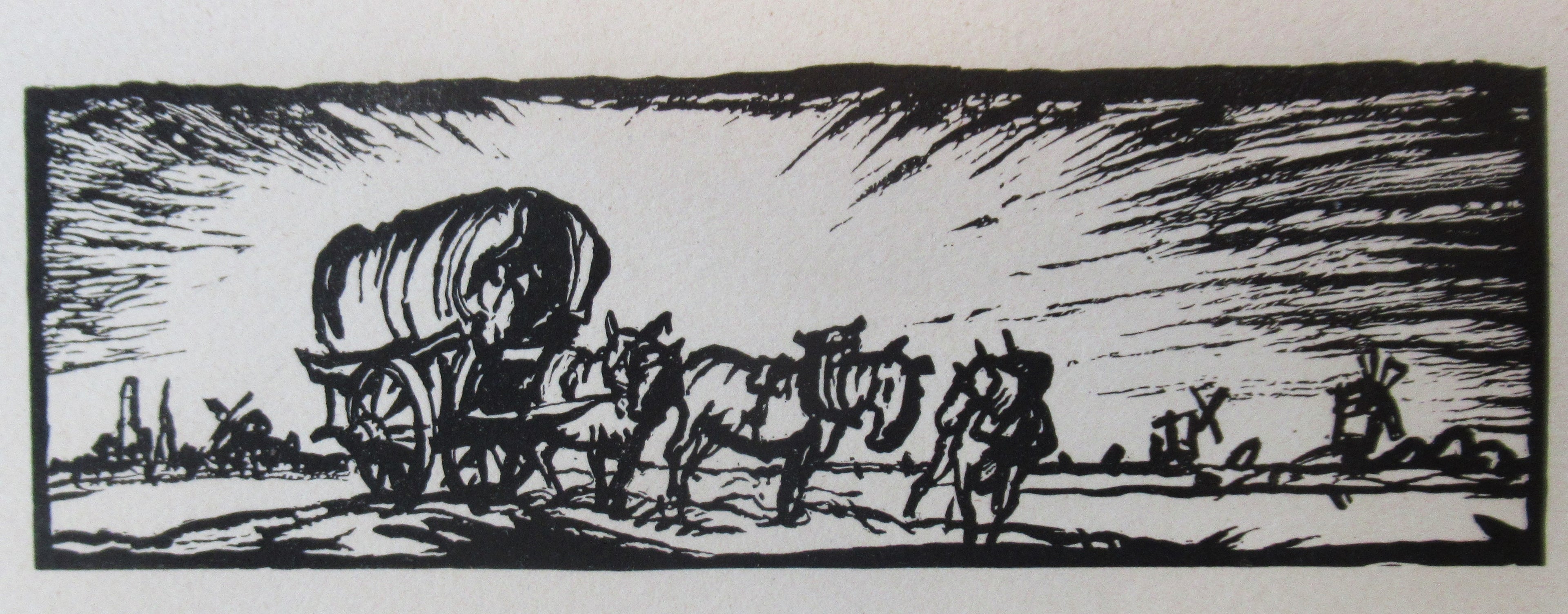 Frank Brangwyn, woodcut print from Les Campagnes Hallucinées, 1927, one of 25