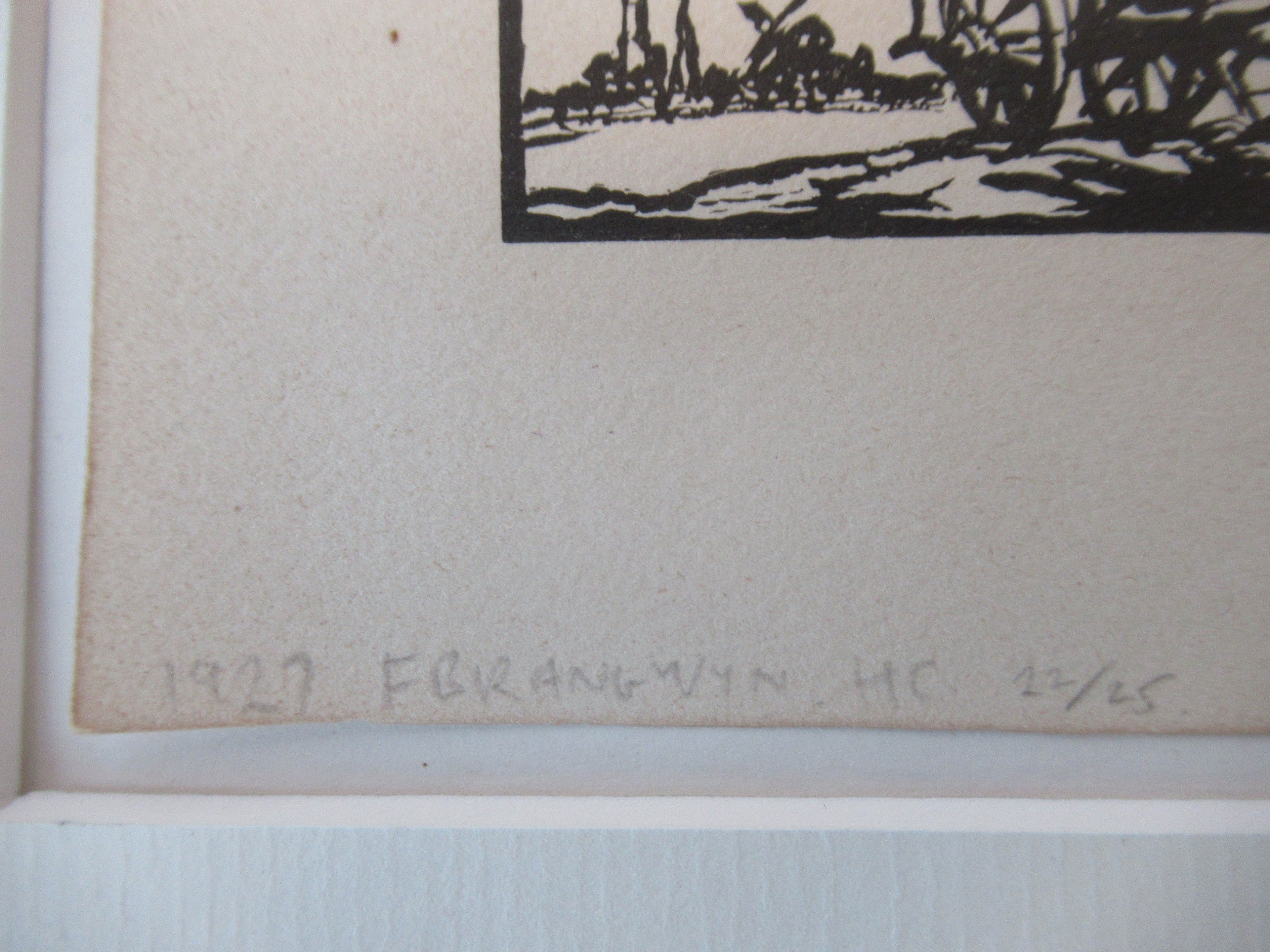 Frank Brangwyn, woodcut print from Les Campagnes Hallucinées, 1927, one of 25