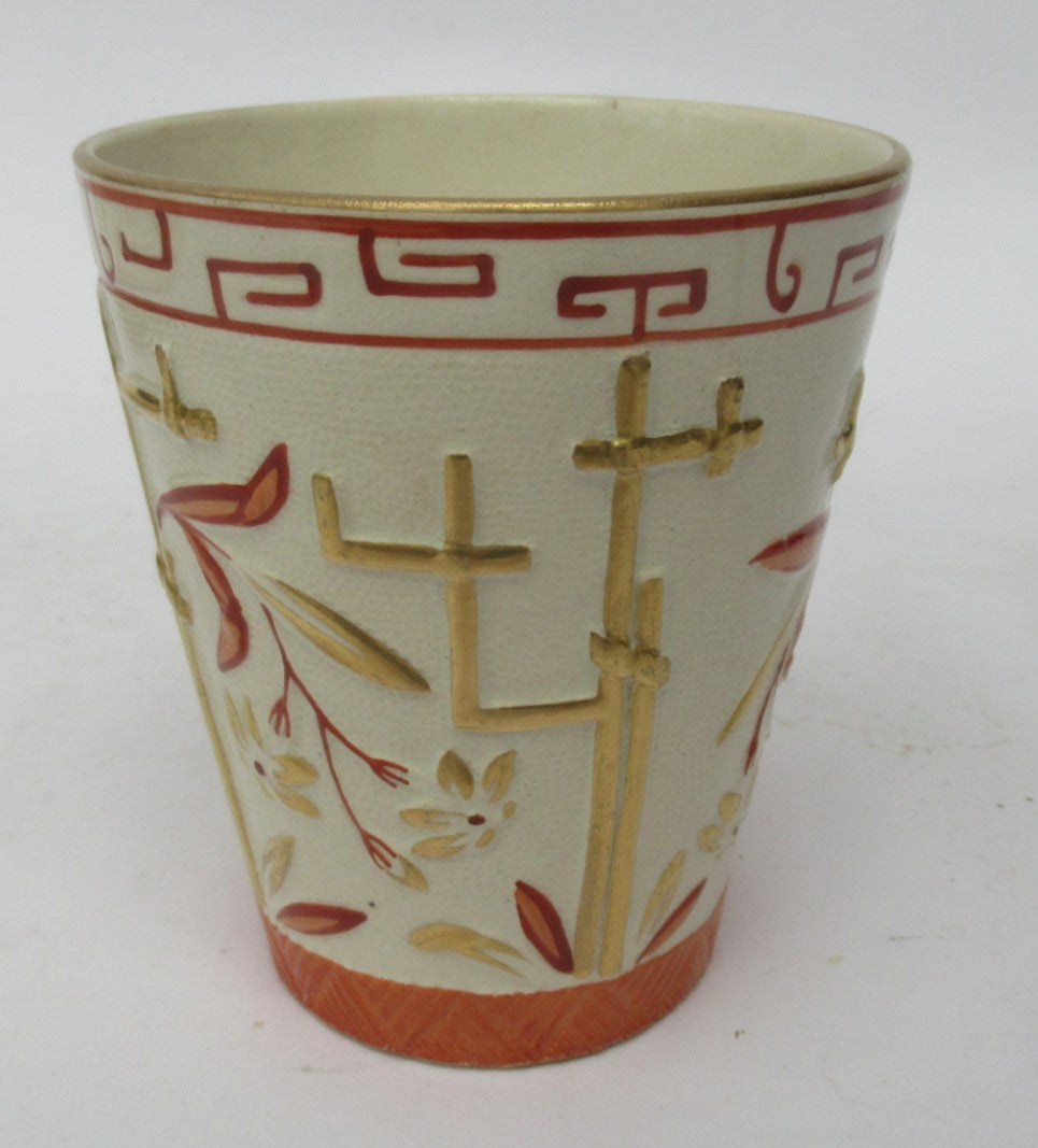 Brownhills Pottery antique Aesthetic Period orangeade set, jug/tray/beakers 1882