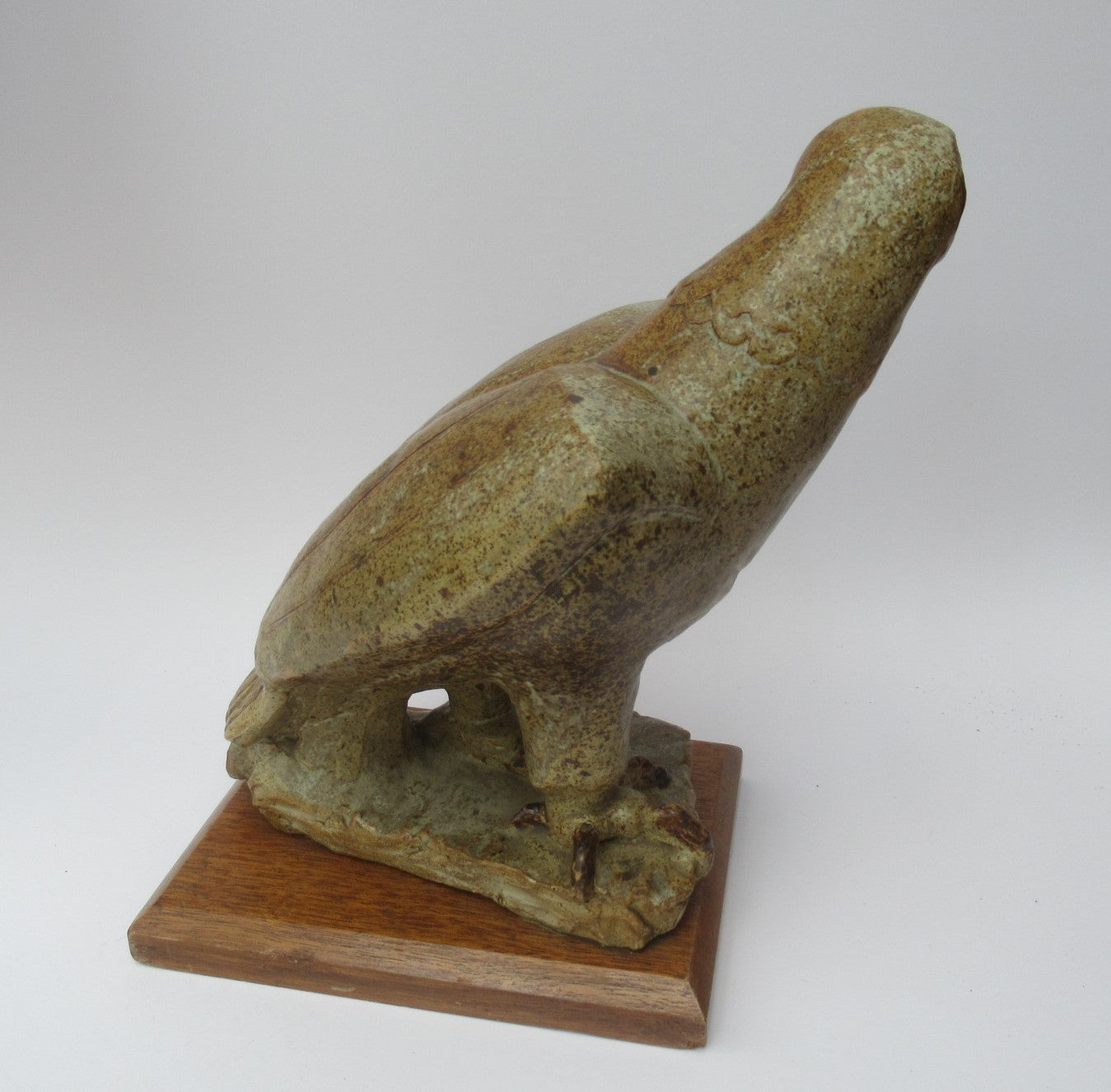 Audrey Carter - modernist wildlife sculpture of an Eagle, stoneware, c1970