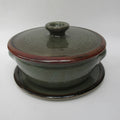 Made in Cley handmade studio pottery large stoneware soup tureen and stand c2000
