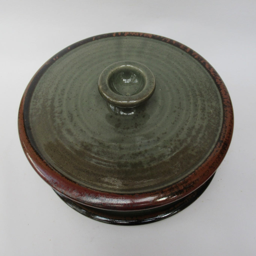 Made in Cley handmade studio pottery large stoneware soup tureen and stand c2000