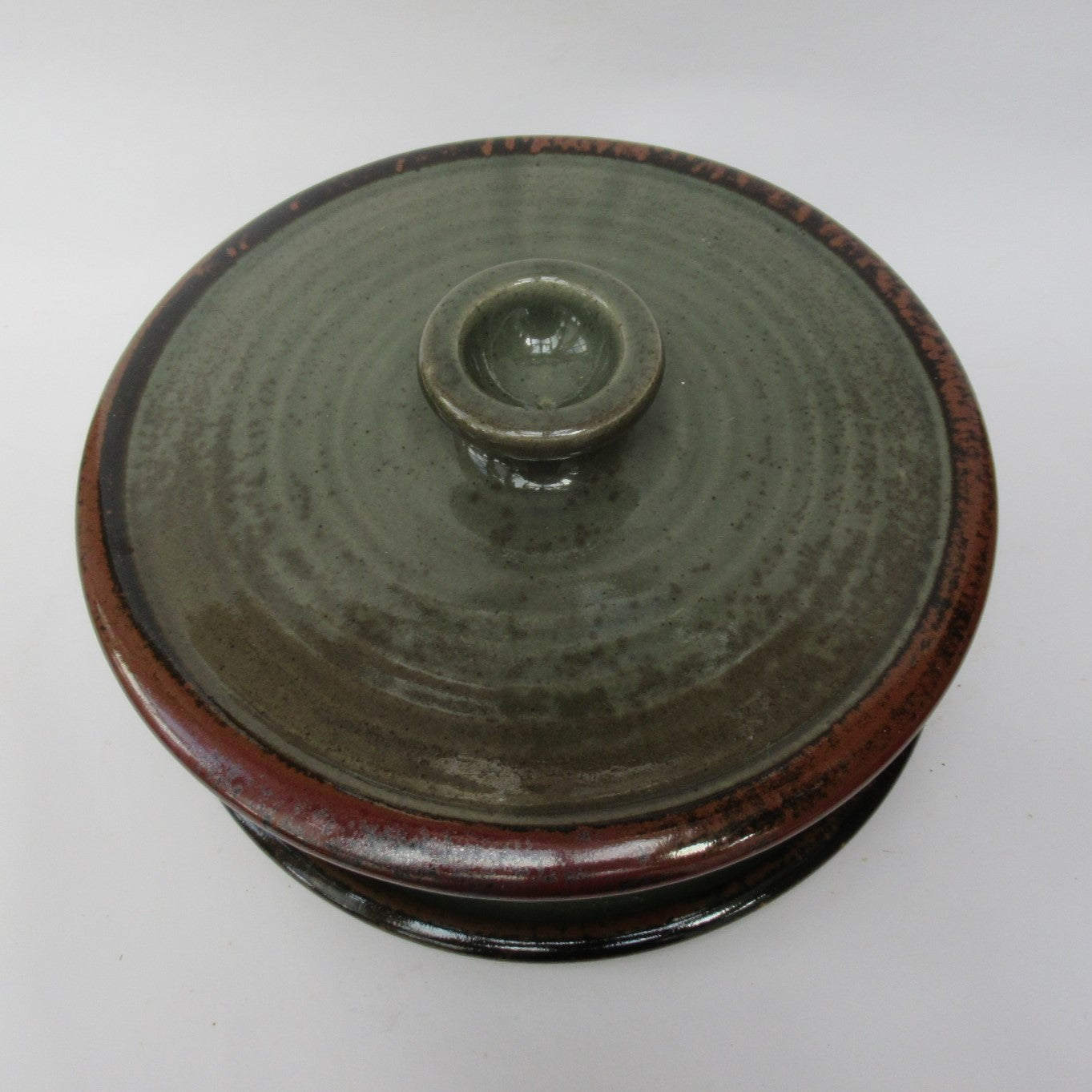 Made in Cley handmade studio pottery large stoneware soup tureen and stand c2000