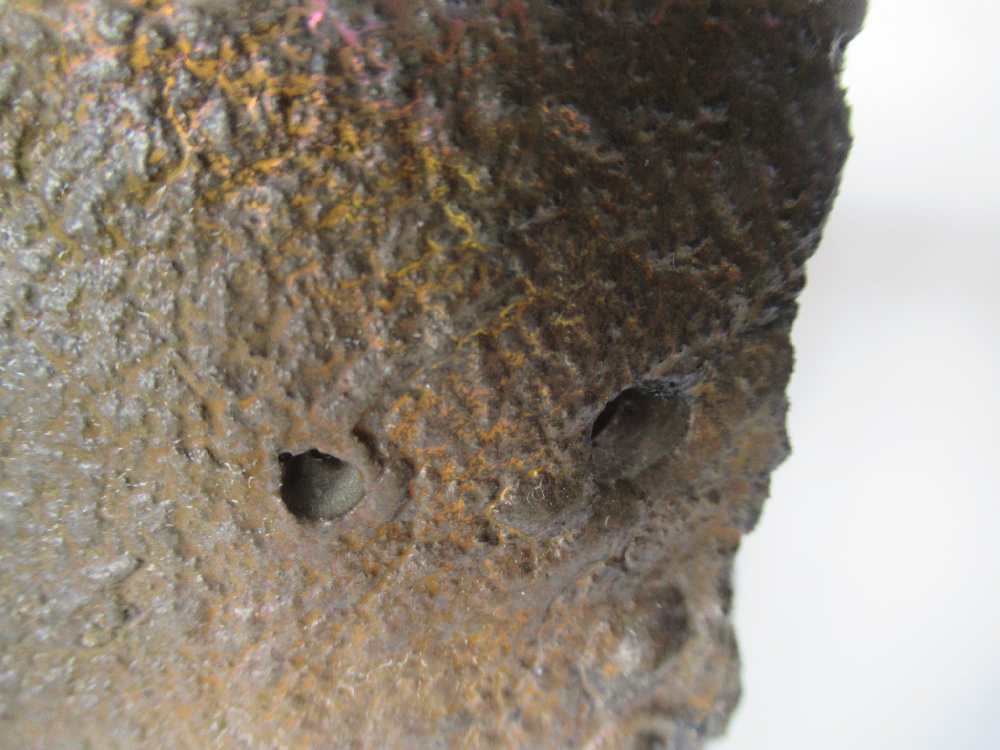 Peter Clough, studio pottery porcelain metallic effect sculptural vessel, 1994