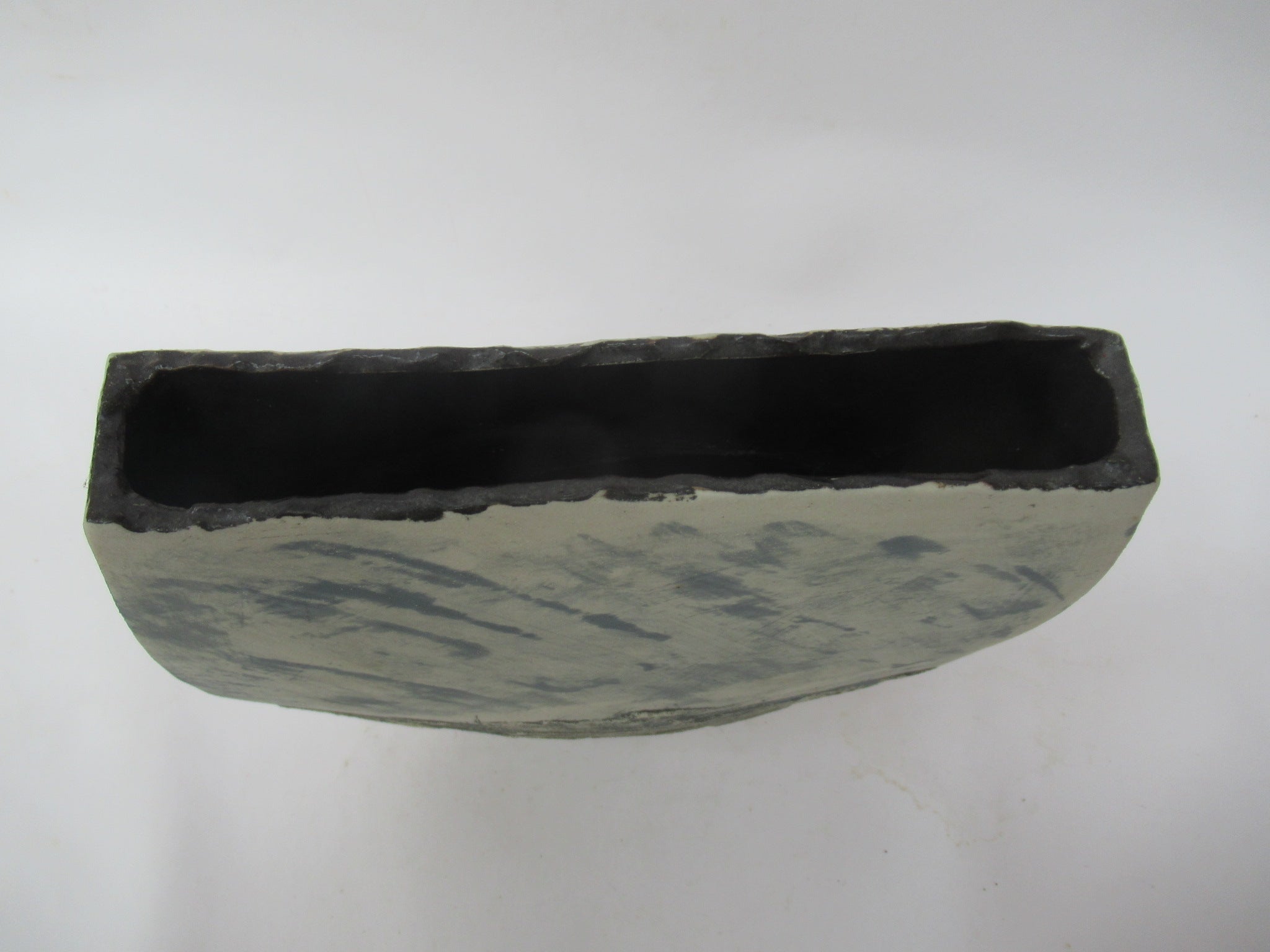Peter Clough, large studio pottery handbuilt porcelain  vessel, High Moor, c2000