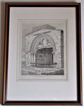 John Sell Cotman, Church Porch Hunstanton Norfolk, 1817 antique etching, framed
