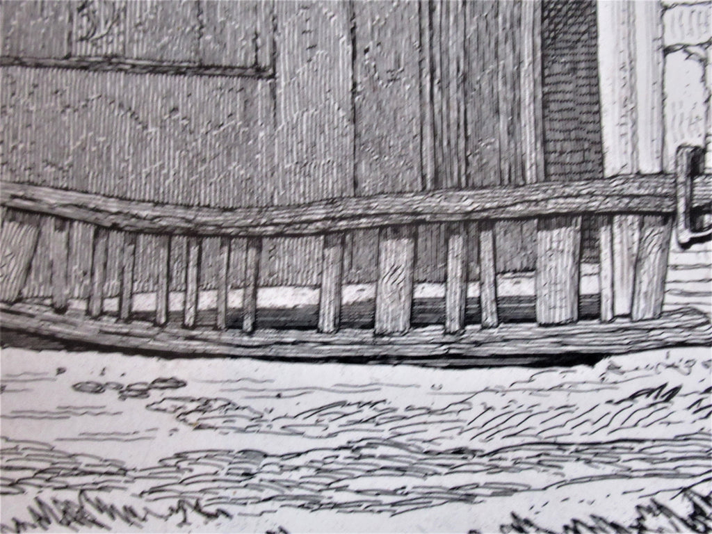 John Sell Cotman, Church Porch Hunstanton Norfolk, 1817 antique etching, framed