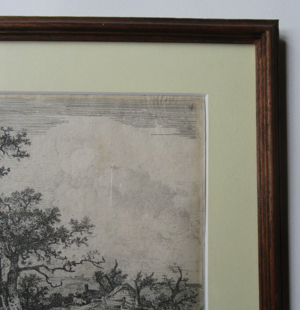 John Crome original antique first issue 1812 etching, rare and framed