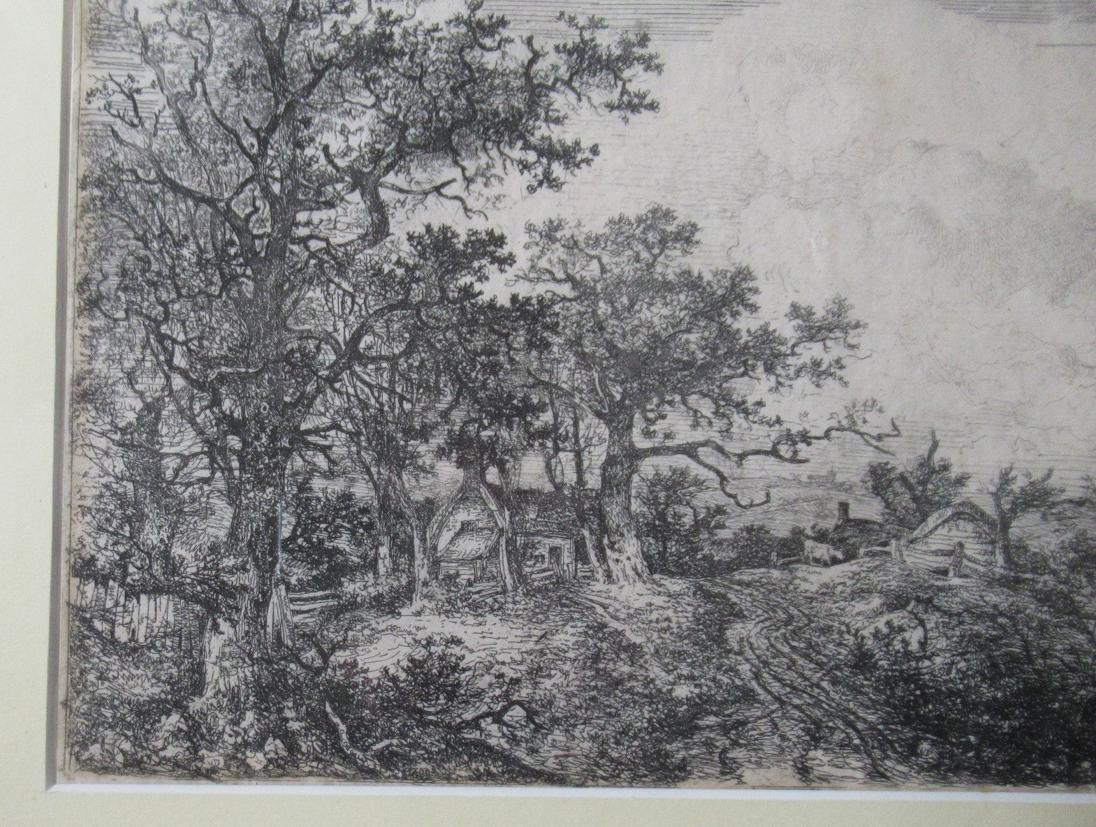 John Crome original antique first issue 1812 etching, rare and framed