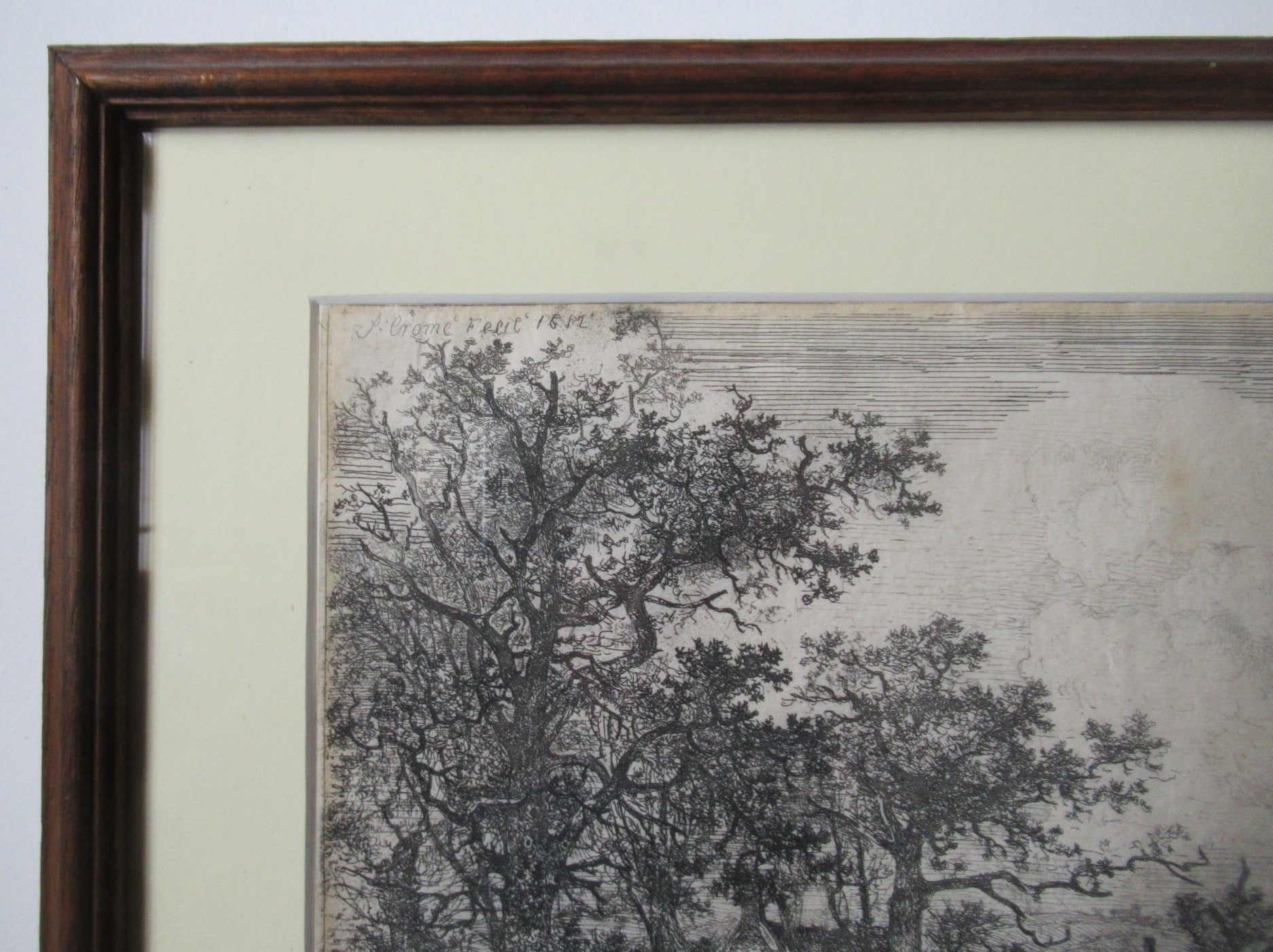 John Crome original antique first issue 1812 etching, rare and framed