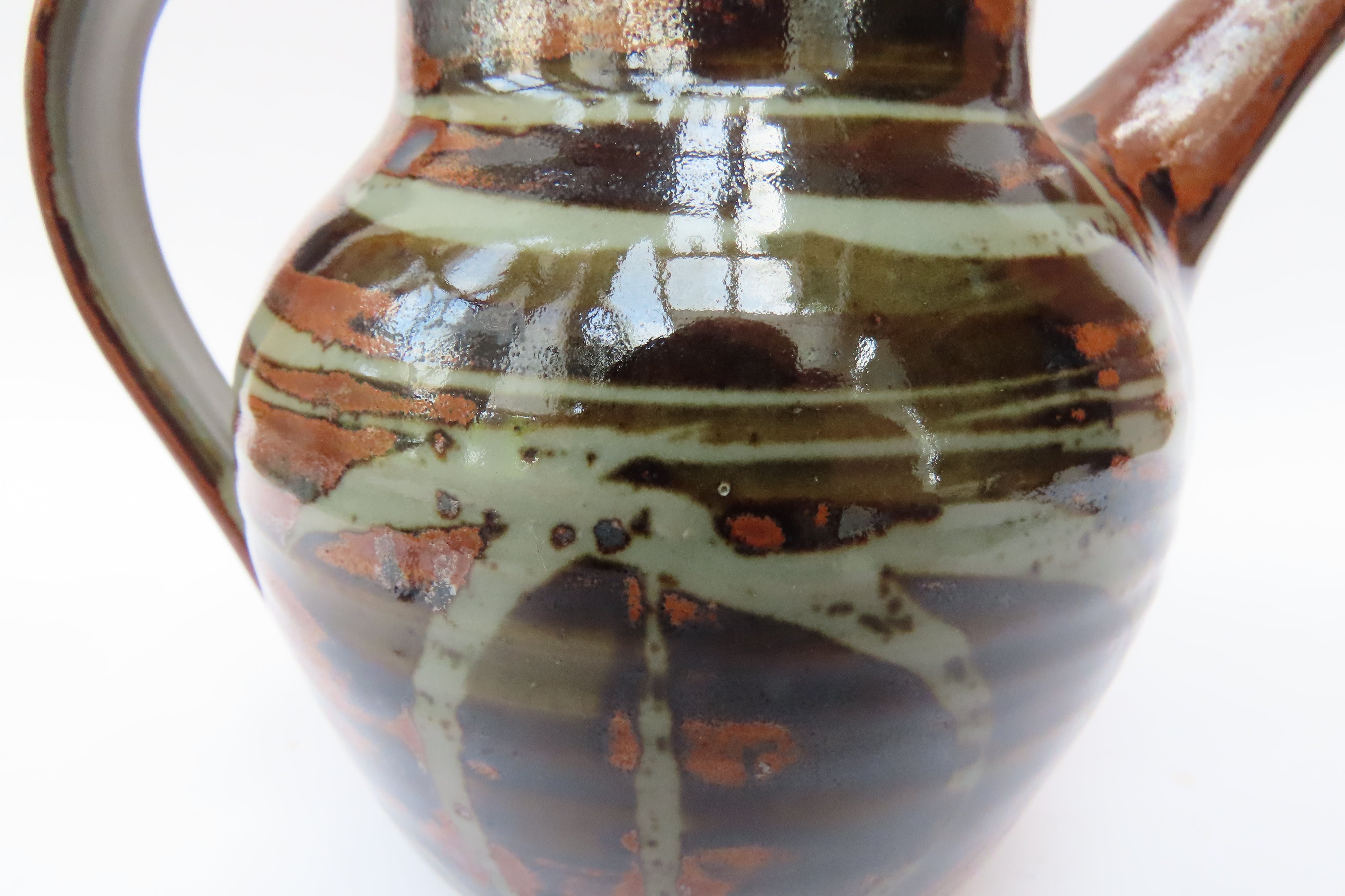 Harry & May Davis, Crowan pottery, Vintage studio pottery coffee pot, 1946-1962