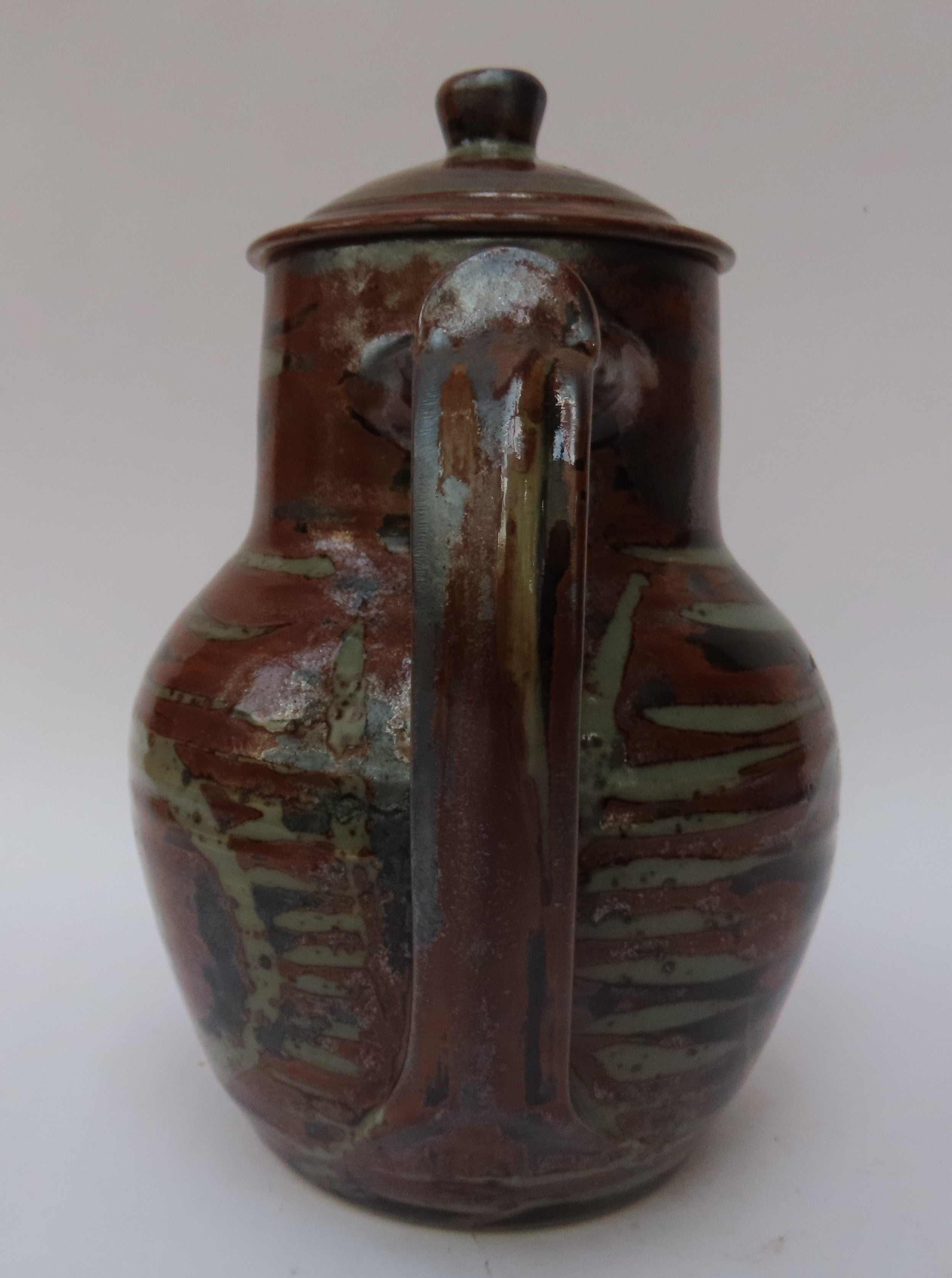 Harry & May Davis, Crowan pottery, Vintage studio pottery coffee pot, 1946-1962
