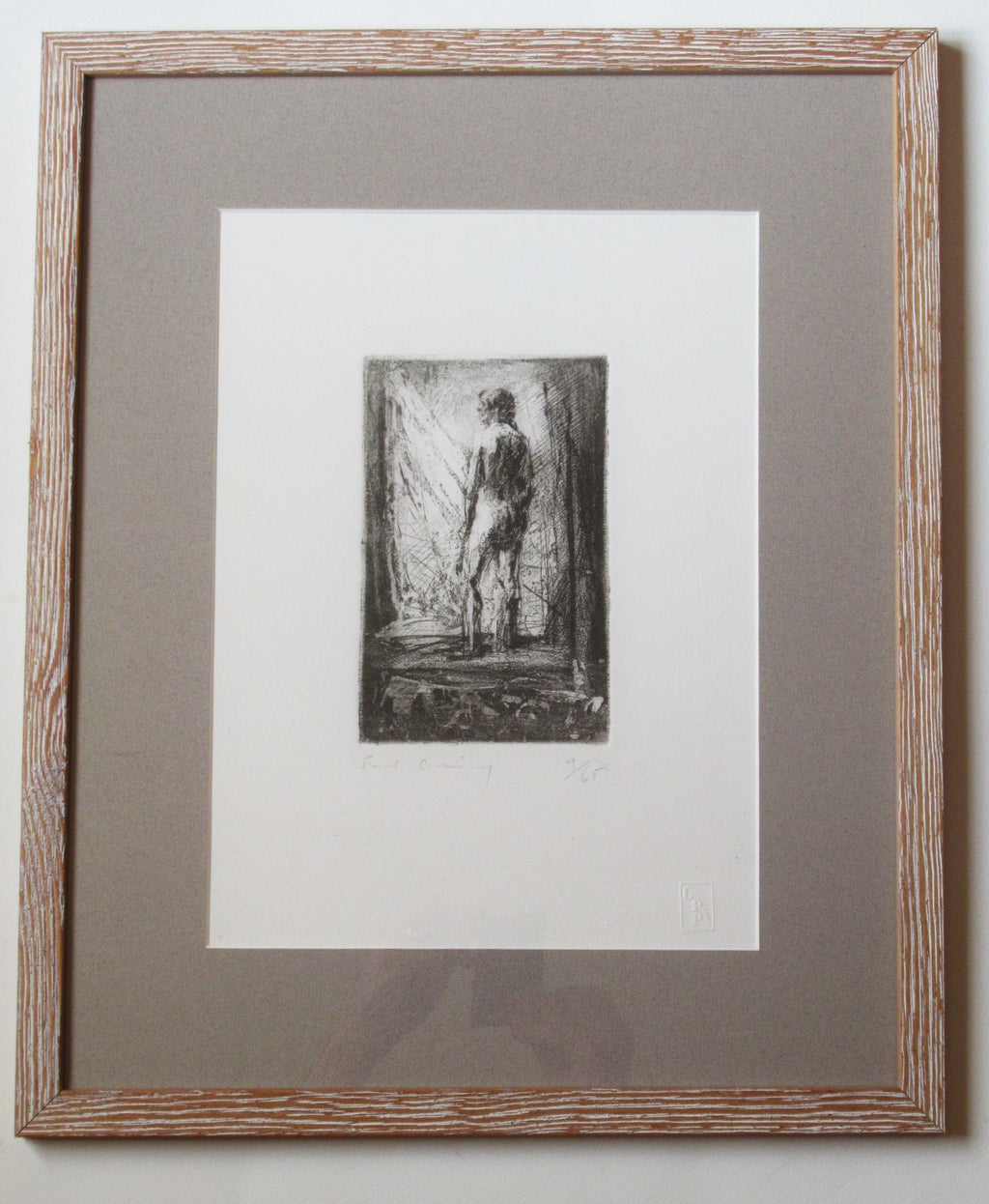 Fred Cuming RA, Standing Figure, 1978 print, drypoint and aquatint