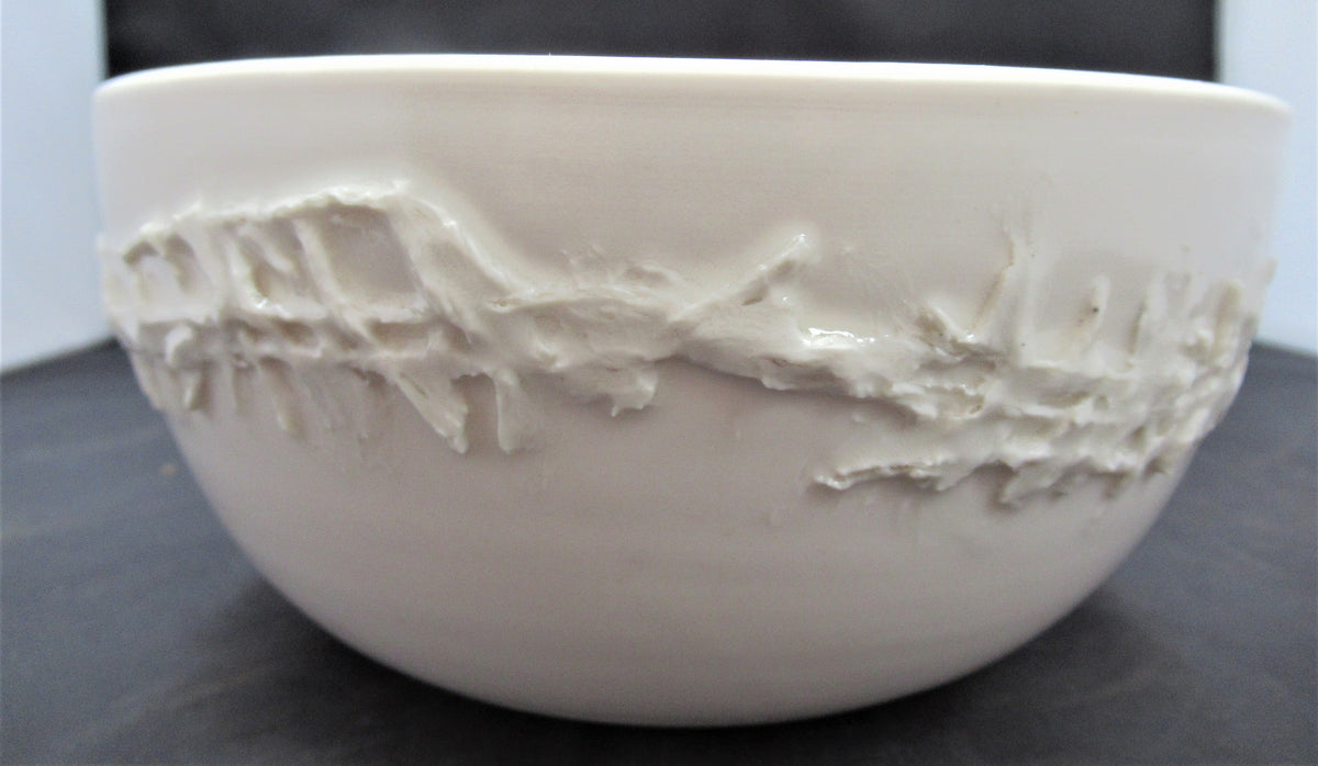 Porcelain studio pottery bowl by Daniel Smith, c2010