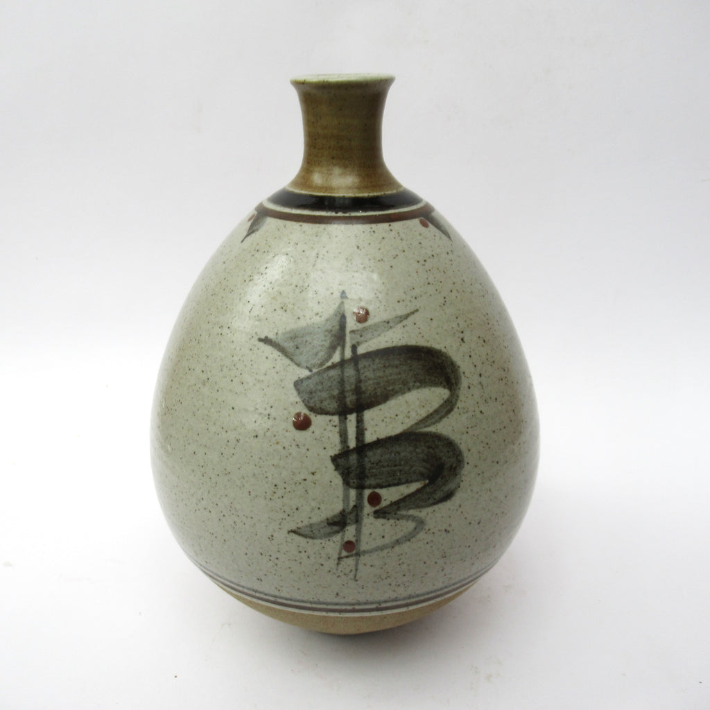 Derek Clarkson large studio pottery stoneware bottle vase c1980