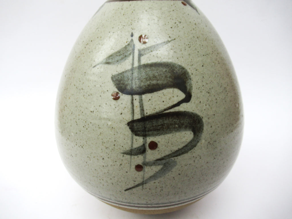 Derek Clarkson large studio pottery stoneware bottle vase c1980