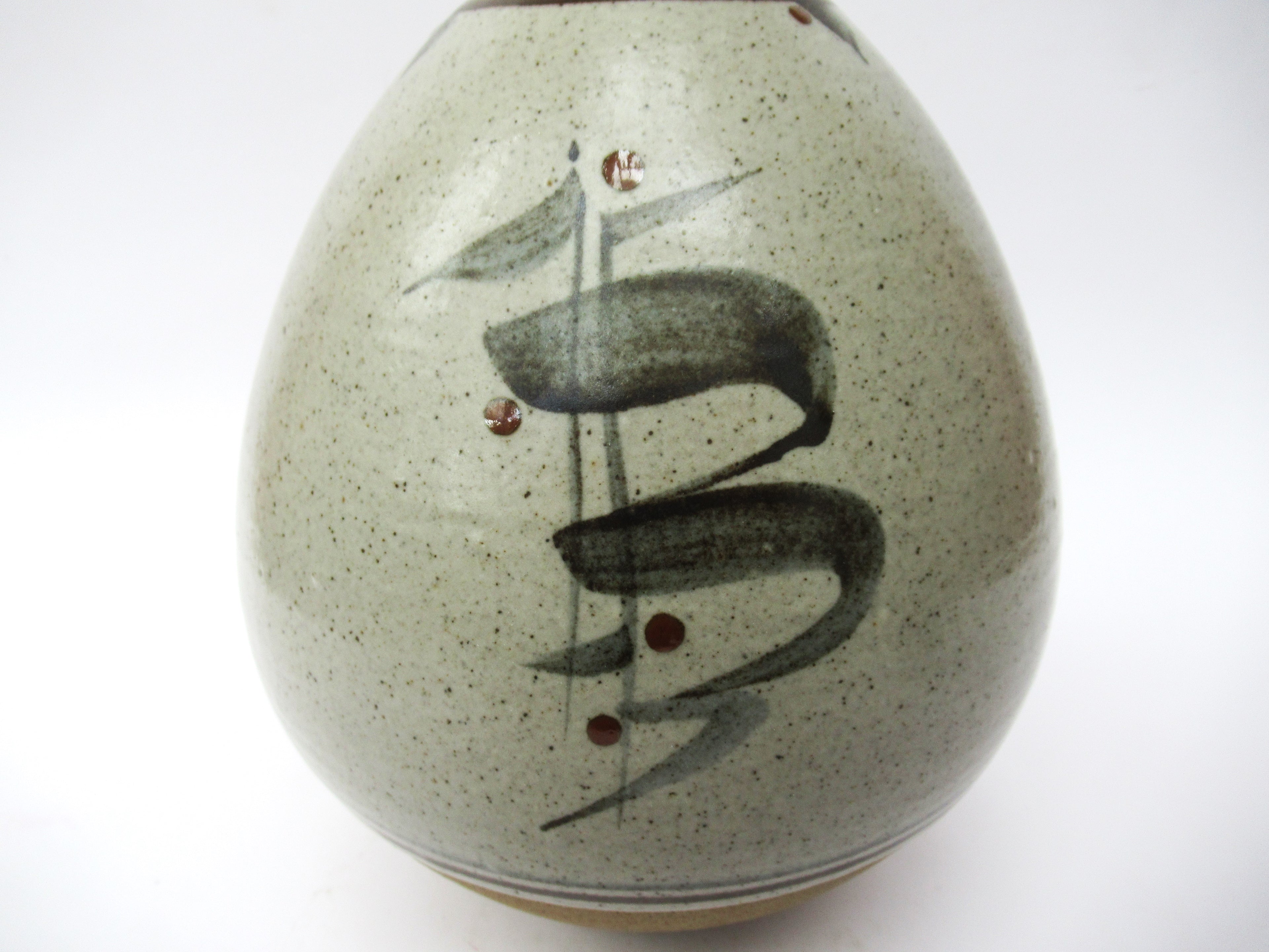 Derek Clarkson large studio pottery stoneware bottle vase c1980