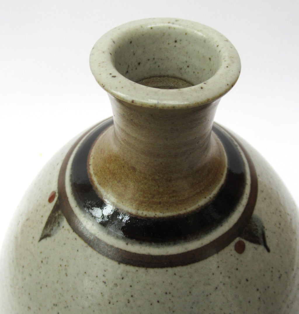 Derek Clarkson large studio pottery stoneware bottle vase c1980