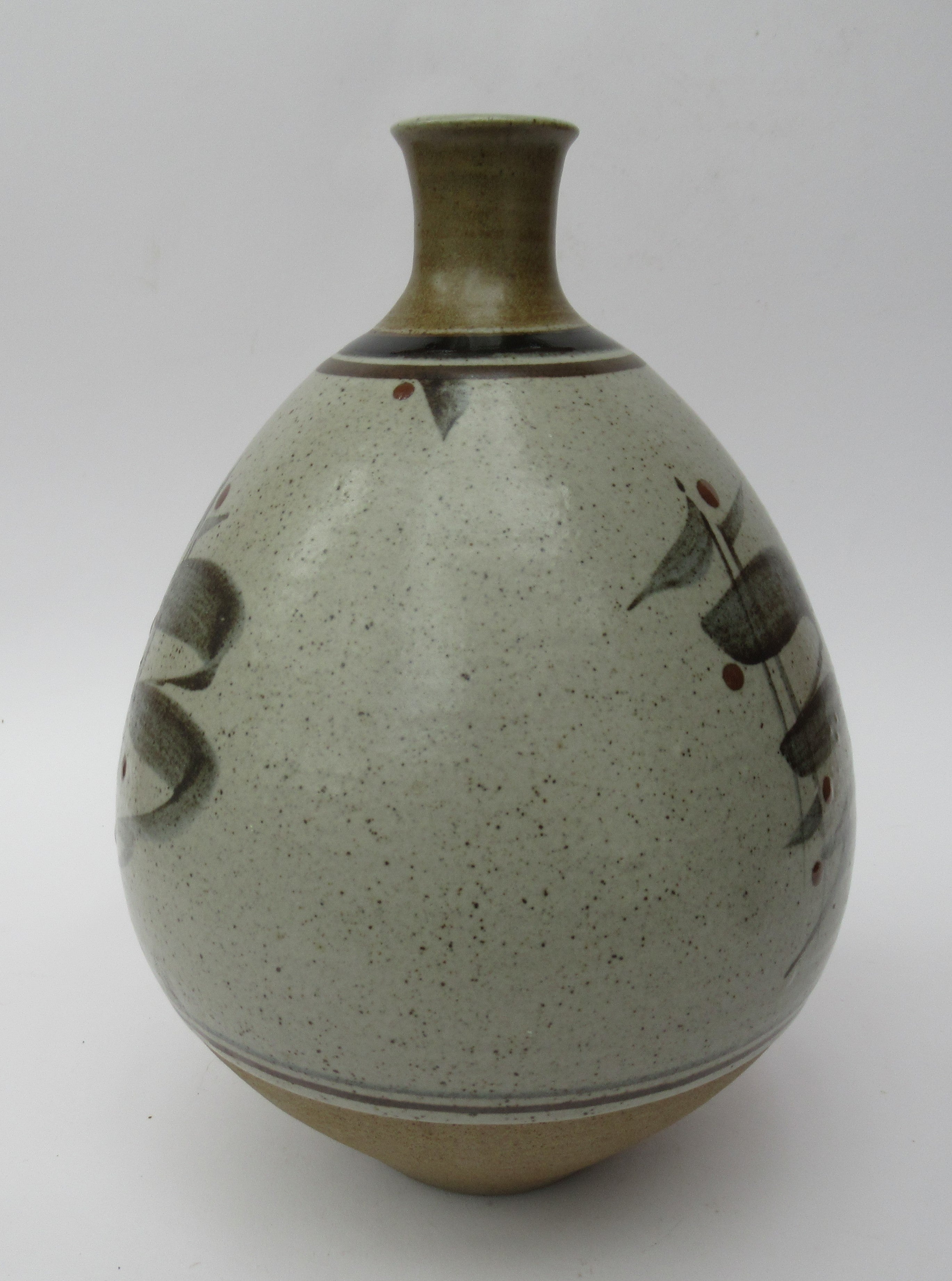 Derek Clarkson large studio pottery stoneware bottle vase c1980