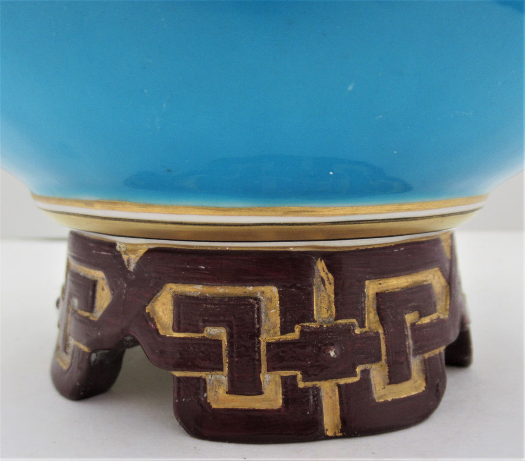 Dr Christopher Dresser, Mintons/Minton, porcelain vase, cloisonné style, 1869