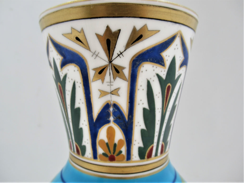 Dr Christopher Dresser, Mintons/Minton, porcelain vase, cloisonné style, 1869