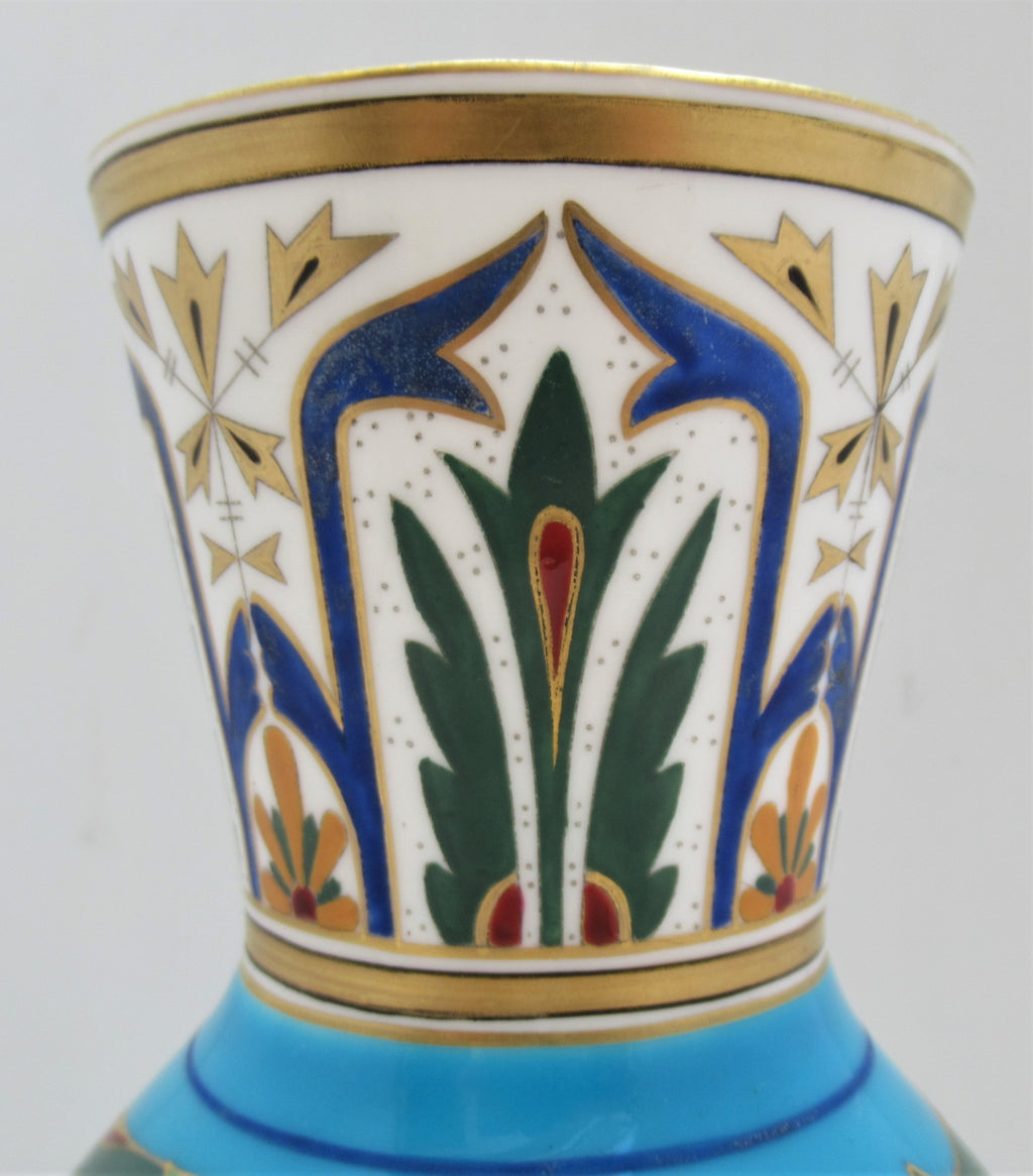 Dr Christopher Dresser, Mintons/Minton, porcelain vase, cloisonné style, 1869
