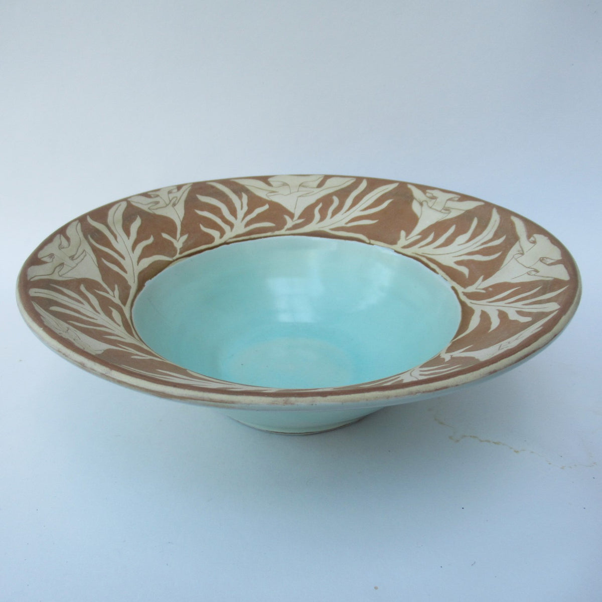 Vintage studio pottery bowl William & Gaye Fishley Holland, signed & dated 1966