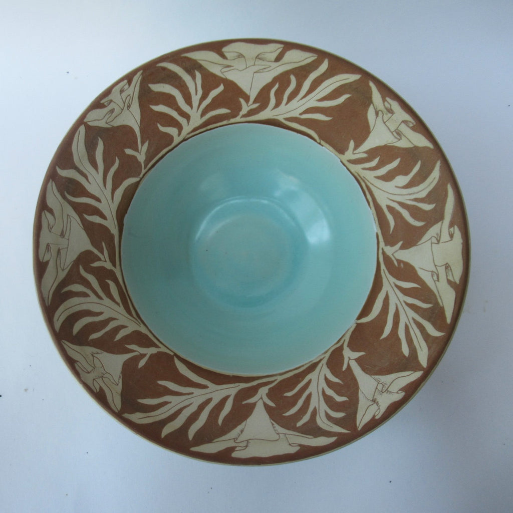 Vintage studio pottery bowl William & Gaye Fishley Holland, signed & dated 1966