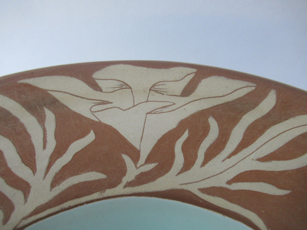 Vintage studio pottery bowl William & Gaye Fishley Holland, signed & dated 1966