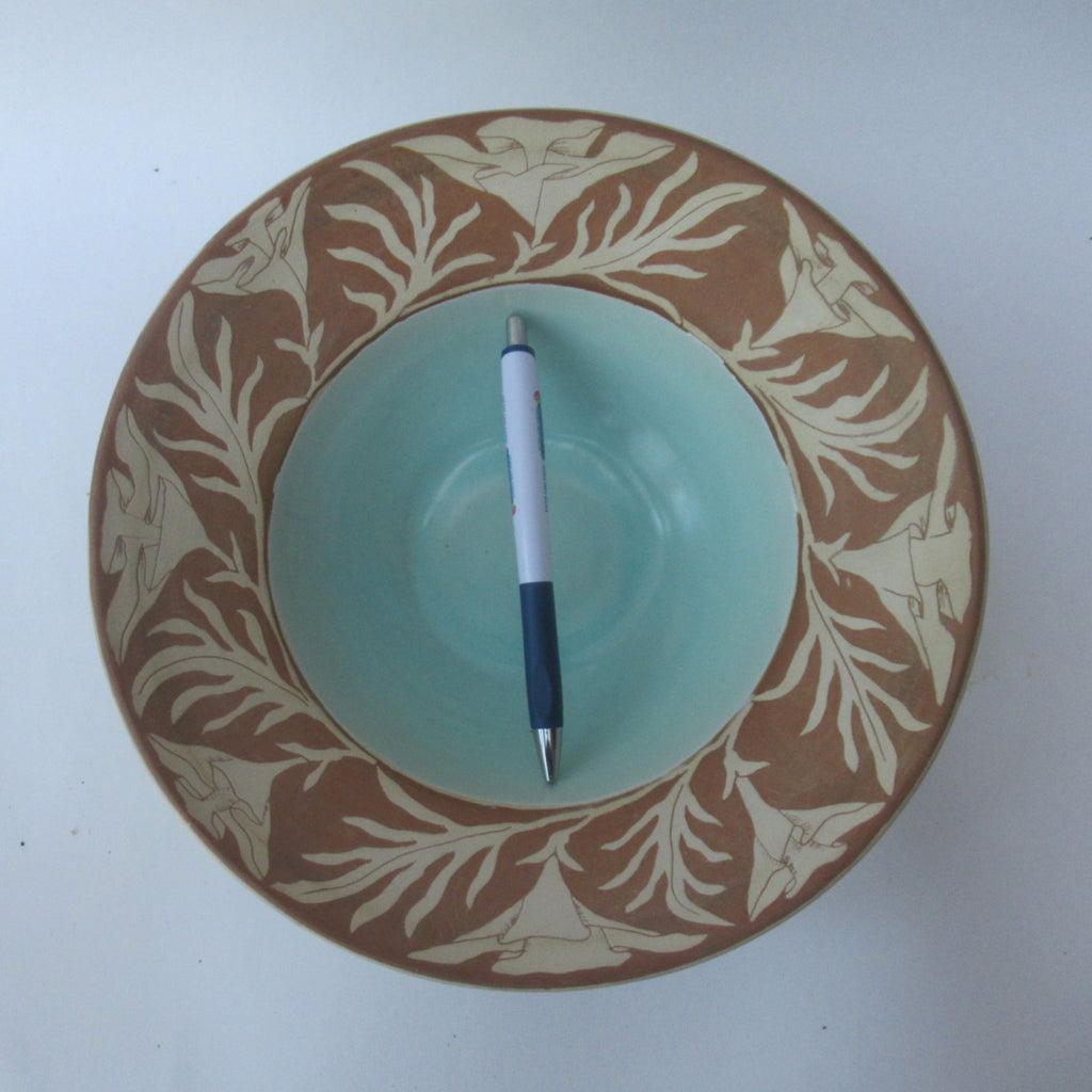 Vintage studio pottery bowl William & Gaye Fishley Holland, signed & dated 1966