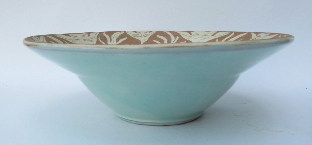 Vintage studio pottery bowl William & Gaye Fishley Holland, signed & dated 1966