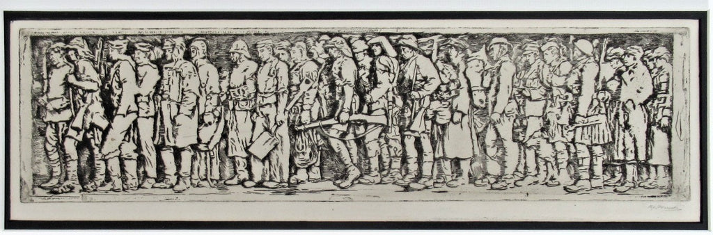 R S Forrest print, Scottish National War Memorial, after Meredith Williams c1927