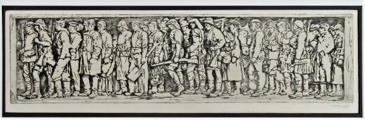 R S Forrest print, Scottish National War Memorial, after Meredith Williams c1927