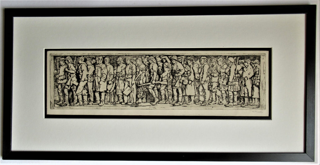 R S Forrest print, Scottish National War Memorial, after Meredith Williams c1927