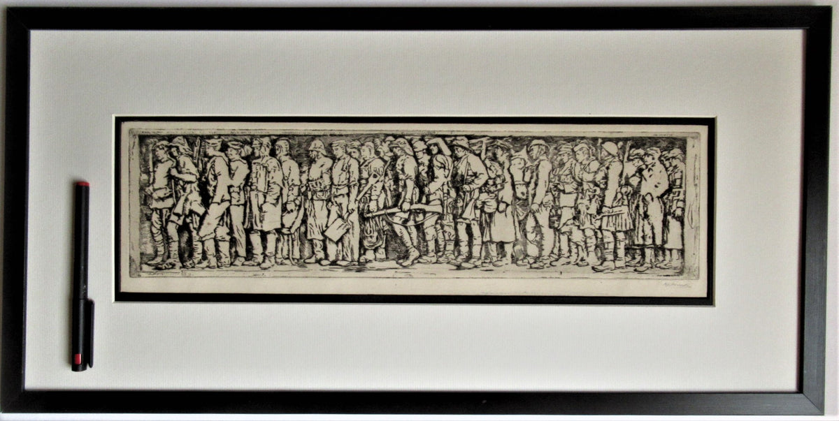 R S Forrest print, Scottish National War Memorial, after Meredith Williams c1927