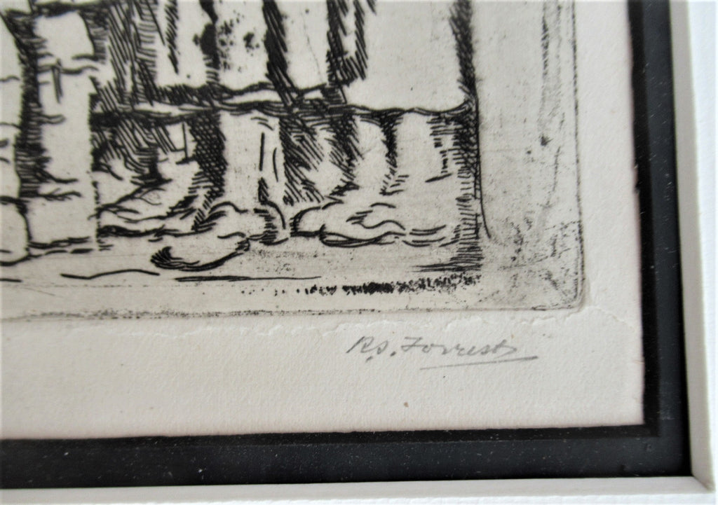 R S Forrest print, Scottish National War Memorial, after Meredith Williams c1927
